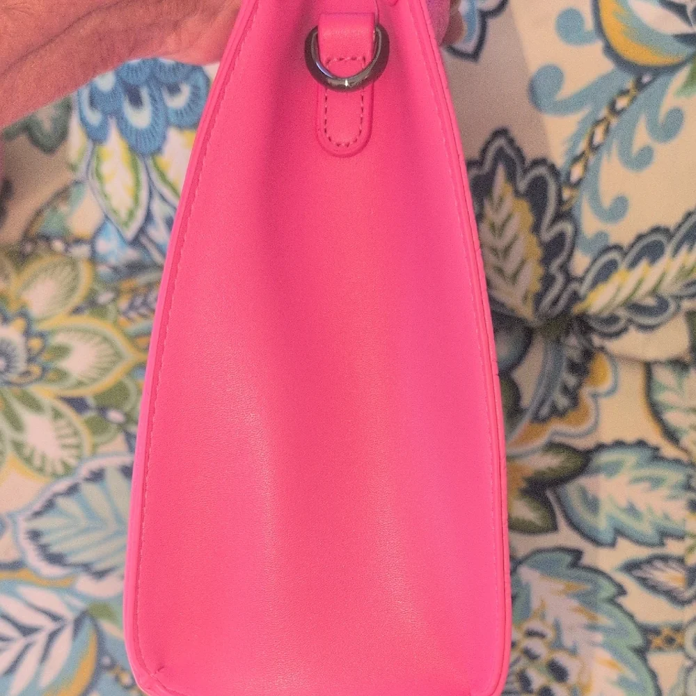 Ed Hardy Pink Embossed Tote With Shoulder Strap NWT